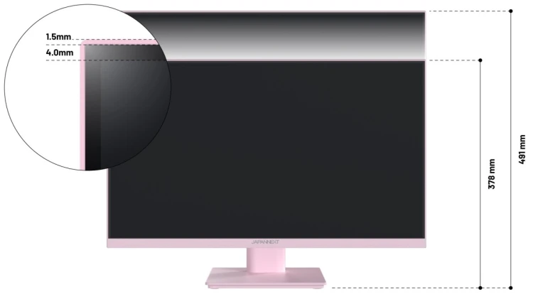 Monitor JAPANNEXT 60,5cm JN-I238FHD120F-HSP-PK 16:9 HDMI różowy FHD