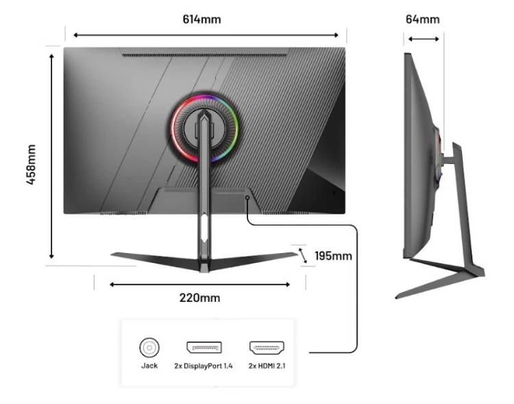 Monitor JAPANNEXT 68,5 cm JN-I270UHD16FHD32 16:9 HDMI/DP FHD