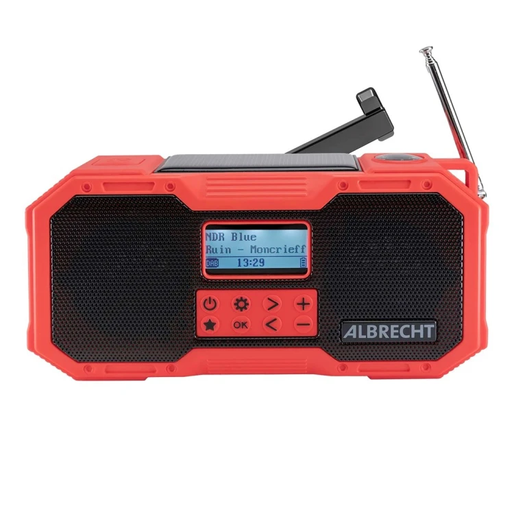 Albrecht DR 112 DAB+ Zewnętrzna korba Radio FM, SOS, Latarka, Solar, PowerBank