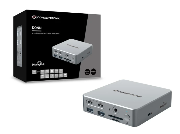 Stacja dokująca CONCEPTRONIC 15-1 USB-C->2xHDMI/2xUSB-C/4xUSB-A/+80W si