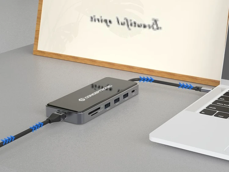 Conceptronic DONN14G stacja dokująca Przewodowa USB 3.2 Gen 1 (3.1 Gen 1) Type-C Szary