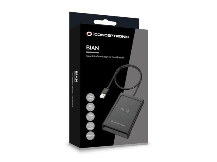 Conceptronic BIAN11B czytnik do kart chipowych Wewnętrzna USB USB 2.0 Czarny
