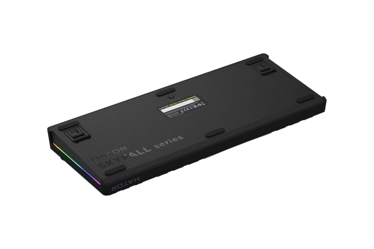 HATOR Skyfall Pro Wireless 80 klawiatura Gaming USB + RF Wireless + Bluetooth QWERTY US English Czarny, Szary
