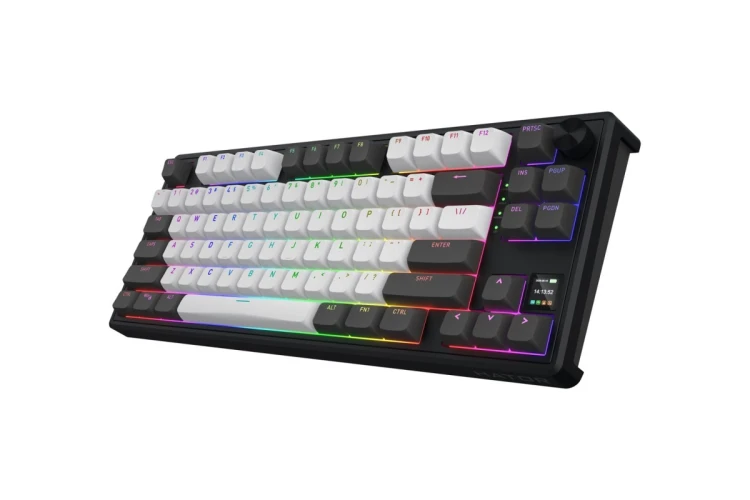 HATOR Skyfall Pro Wireless 80 klawiatura Gaming USB + RF Wireless + Bluetooth QWERTY US English Czarny, Szary