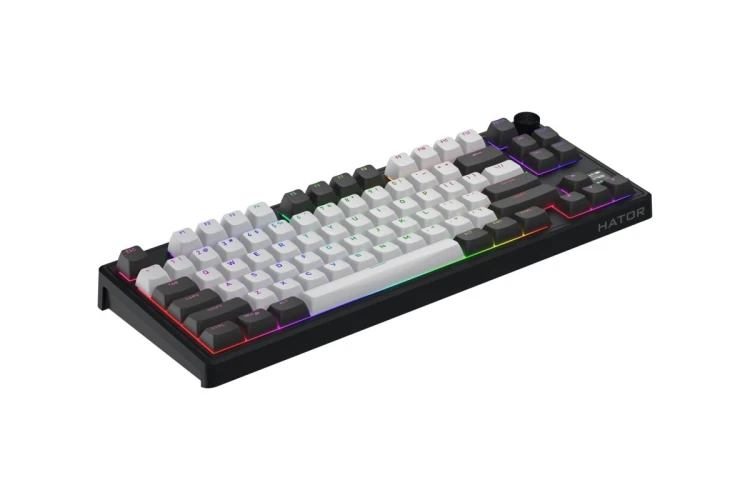 HATOR Skyfall Pro Wireless 80 klawiatura Gaming USB + RF Wireless + Bluetooth QWERTY US English Czarny, Szary