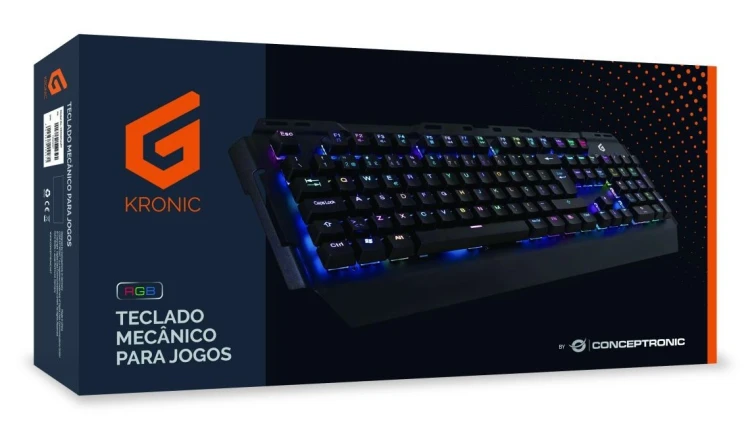 Conceptronic KRONIC klawiatura Gaming USB QWERTY Portugalski Czarny