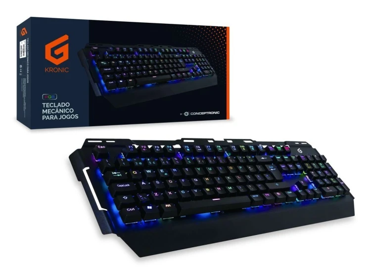 Conceptronic KRONIC klawiatura Gaming USB QWERTY Portugalski Czarny
