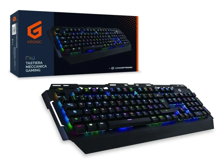 Conceptronic KRONIC klawiatura Gaming USB QWERTY Włoski Czarny