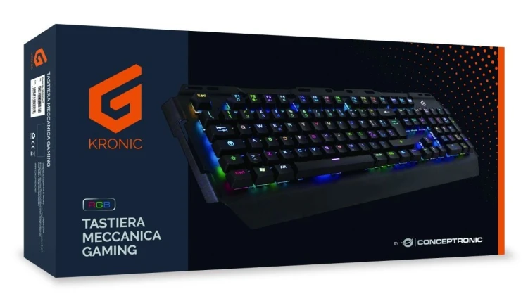 Conceptronic KRONIC klawiatura Gaming USB QWERTY Włoski Czarny