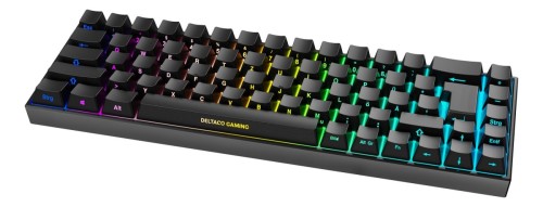 Deltaco Gaming GAM-100-DE klawiatura USB + RF Wireless + Bluetooth QWERTZ Niemiecki Czarny