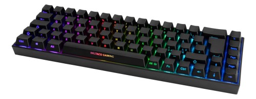 Deltaco Gaming GAM-100-DE klawiatura USB + RF Wireless + Bluetooth QWERTZ Niemiecki Czarny