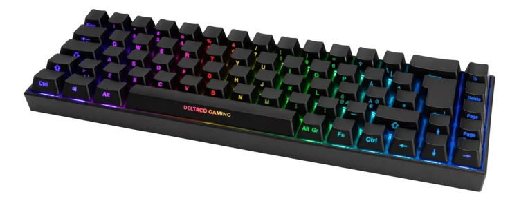Deltaco Gaming GAM-100-DE klawiatura USB + RF Wireless + Bluetooth QWERTZ Niemiecki Czarny