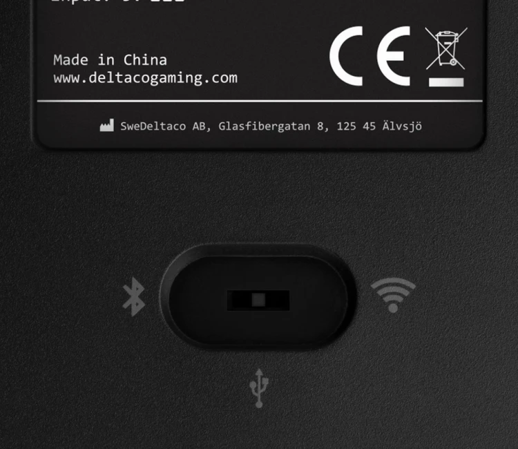 Deltaco Gaming GAM-100-DE klawiatura USB + RF Wireless + Bluetooth QWERTZ Niemiecki Czarny