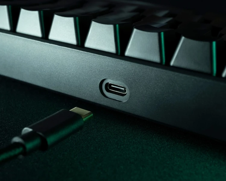 Deltaco Gaming GAM-100-DE klawiatura USB + RF Wireless + Bluetooth QWERTZ Niemiecki Czarny