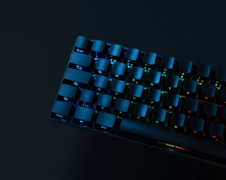 Deltaco Gaming GAM-100-DE klawiatura USB + RF Wireless + Bluetooth QWERTZ Niemiecki Czarny