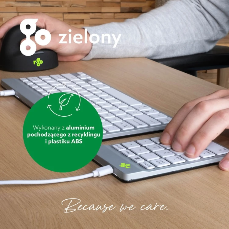 Klawiatura numeryczna Numpad Ścienna Kabel biała