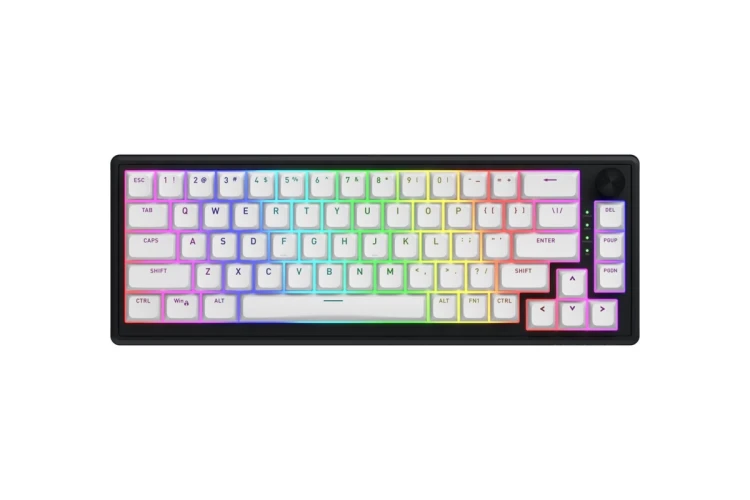 HATOR Skyfall Wireless 65 klawiatura Gaming USB + RF Wireless + Bluetooth QWERTY US English Czarny, Biały