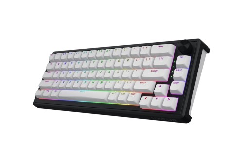 HATOR Skyfall Wireless 65 klawiatura Gaming USB + RF Wireless + Bluetooth QWERTY US English Czarny, Biały