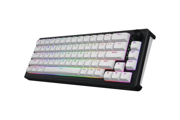 HATOR Skyfall Wireless 65 klawiatura Gaming USB + RF Wireless + Bluetooth QWERTY US English Czarny, Biały