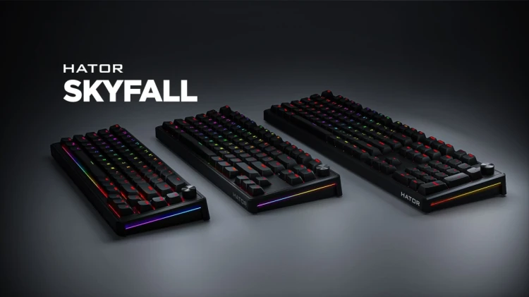 HATOR Skyfall 65 Wired klawiatura Uniwersalne USB QWERTY Angielski Czarny