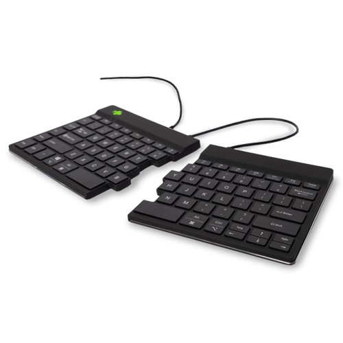 R-Go Tools Ergonomiczna klawiatura R-Go Split Break v2 z oprogramowaniem break, QWERTY_US, przewodowa, czarna