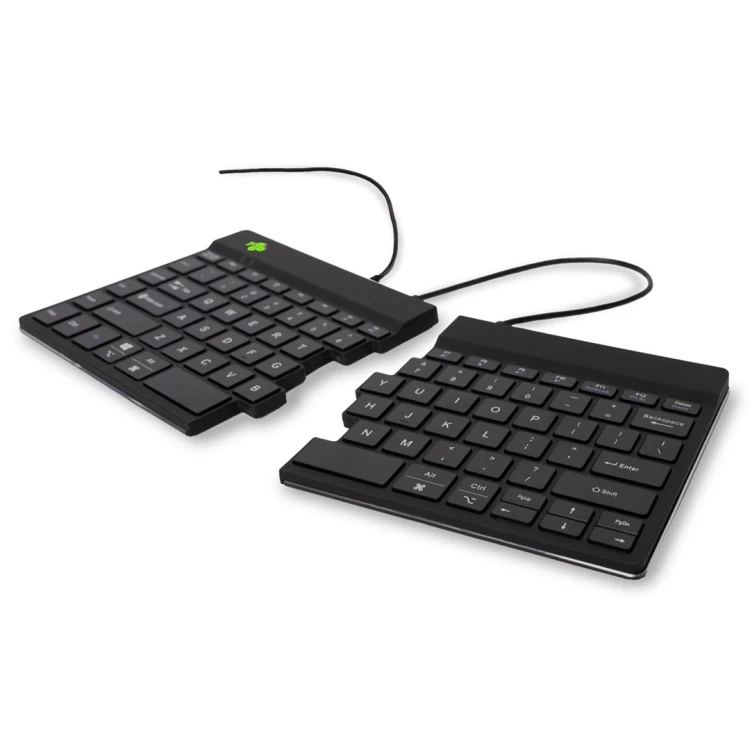 R-Go Tools Ergonomiczna klawiatura R-Go Split Break v2 z oprogramowaniem break, QWERTY_US, przewodowa, czarna
