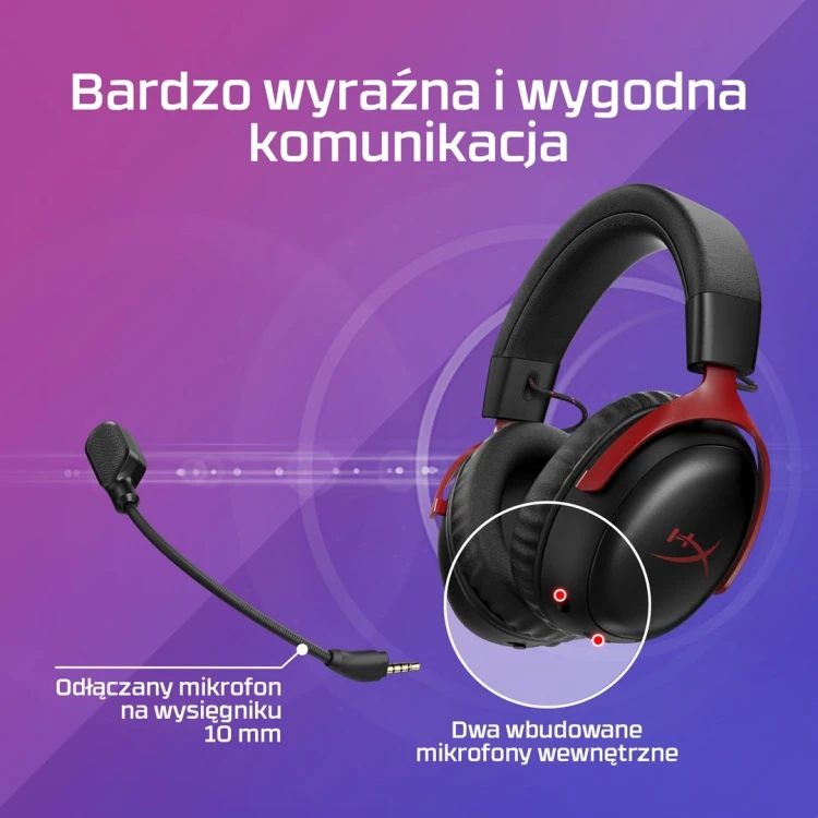 HyperX Cloud III Wireless – bezprzewodowy zestaw słuchawkowy do gier (czarny)