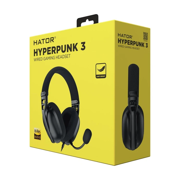 HATOR Hyperpunk 3 Zestaw słuchawkowy Przewodowa Douszny Gaming Czarny