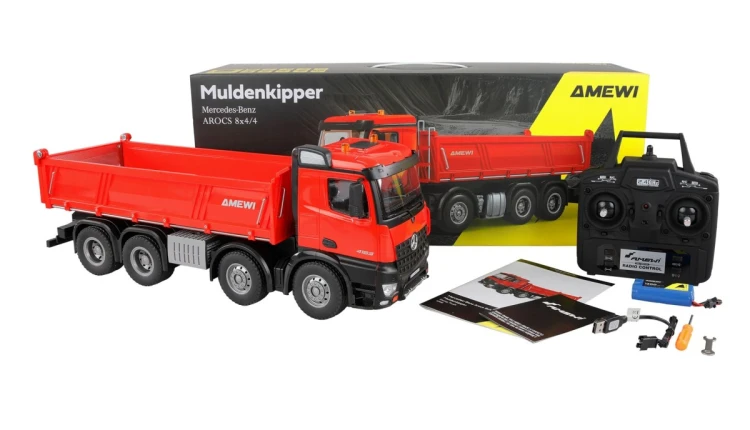 Samochód Amewi Mercedes-Benz Arocs Wywrotka 8x4/4 4WD 1:18 RTR RO