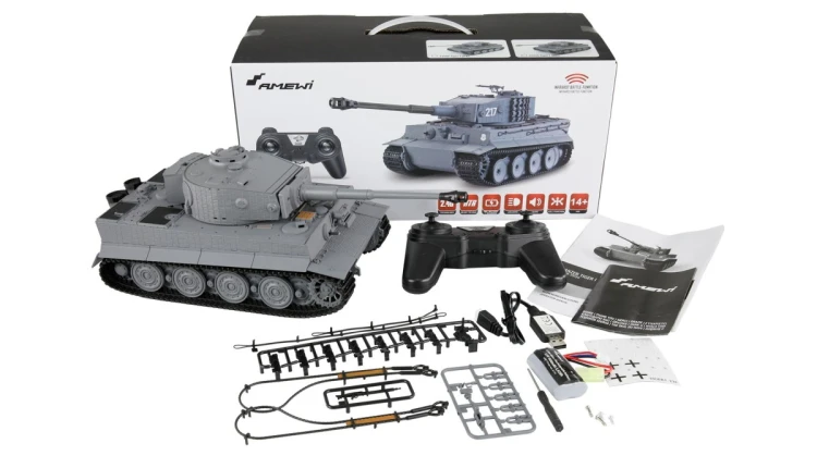 Czołg Amewi Tiger I MP z funkcją bitwy na podczerwień 1:24 RTR