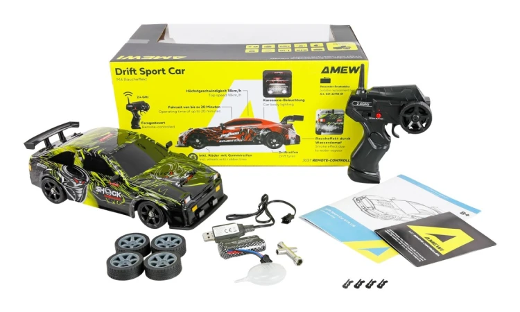 Samochód zdalnie sterowany Amewi RC Drift Sport S12 4WD 1:16 RTR zielony
