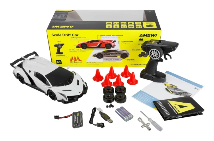 Licencjonowany Amewi RC Drift Lamborghini Veneno Biały