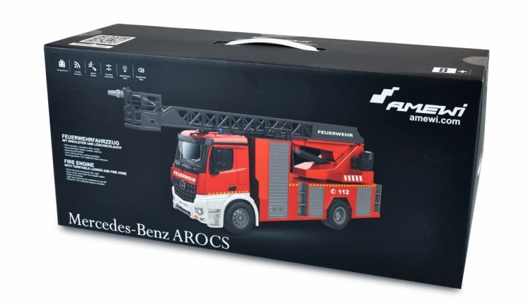 Amewi Mercedes-Benz Straż Pożarna Obrotowa Drabina Pojazd 1:18 RTR