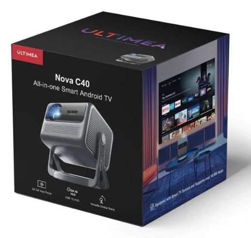 Ultimea Nova C40 Projektor krótkiego rzutu 600 ANSI lumenów LCD 4K (4096x2400) Srebrny