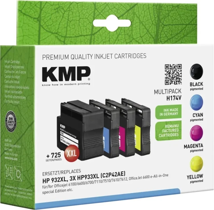 KMP 4011324172706 nabój z tuszem 4 szt. Zamiennik Niebieski, Cyjan, Purpurowy, Żółty