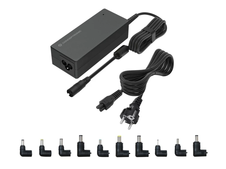 Conceptronic OZUL08B10 adapter zasilający/ inwentor Wewnętrzna 90 W Czarny