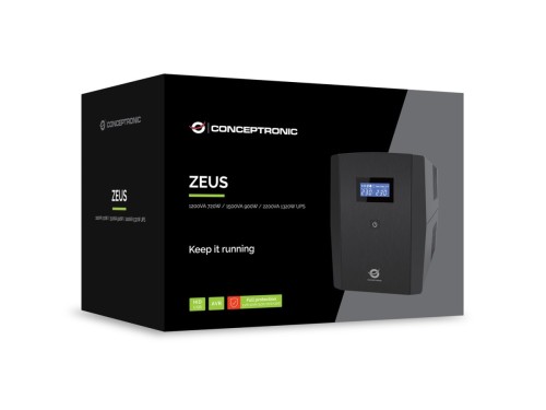 Zasilacz awaryjny UPS Conceptronic 2200 VA/1320 W/4 W/Wielka Brytania/HID USB/RJ45in/wyjście/AVR sw