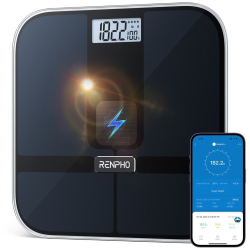 Renpho Elis Solar 2 Kwadrat Czarny Elektroniczna waga osobista