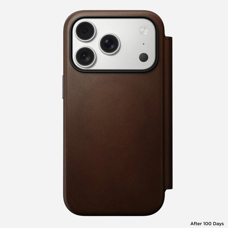 Nomad Modern Leather Folio pokrowiec na telefon komórkowy 16 cm (6.3") Brązowy
