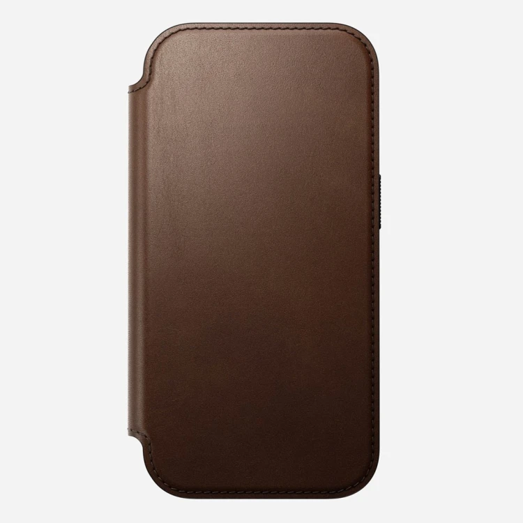 Nomad Modern Leather Folio pokrowiec na telefon komórkowy 16 cm (6.3") Brązowy