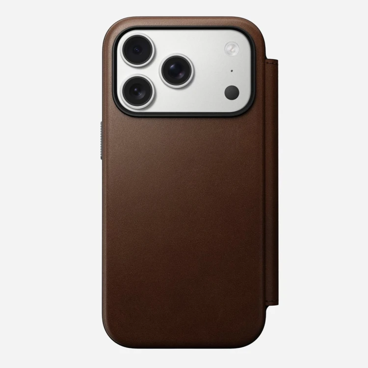 Nomad Modern Leather Folio pokrowiec na telefon komórkowy 16 cm (6.3") Brązowy