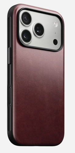 Nomad Modern Leather Case pokrowiec na telefon komórkowy 16 cm (6.3") Bordowy