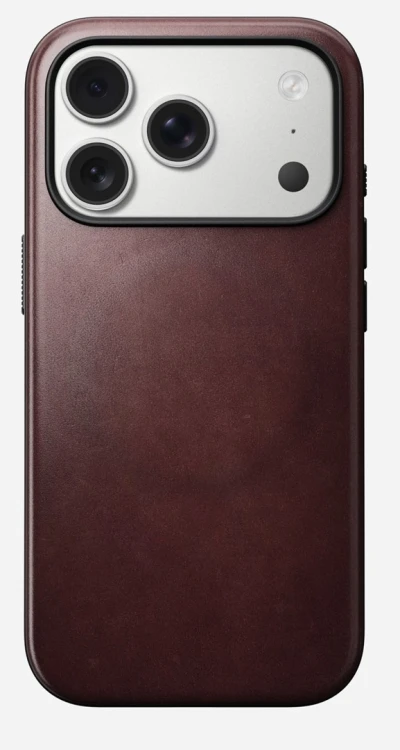 Nomad Modern Leather Case pokrowiec na telefon komórkowy 16 cm (6.3") Bordowy