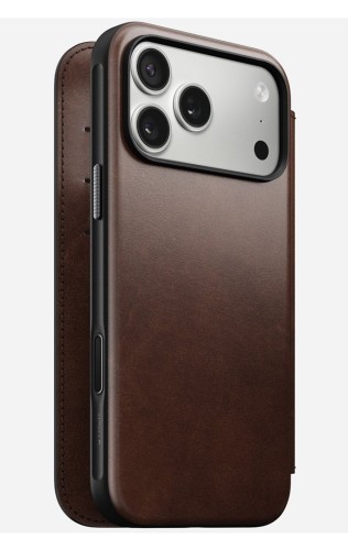 Nomad Modern Leather Folio pokrowiec na telefon komórkowy 16 cm (6.3") Brązowy