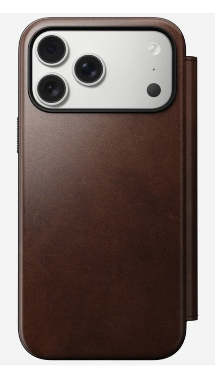 Nomad Modern Leather Folio pokrowiec na telefon komórkowy 16 cm (6.3") Brązowy