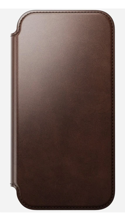 Nomad Modern Leather Folio pokrowiec na telefon komórkowy 16 cm (6.3") Brązowy