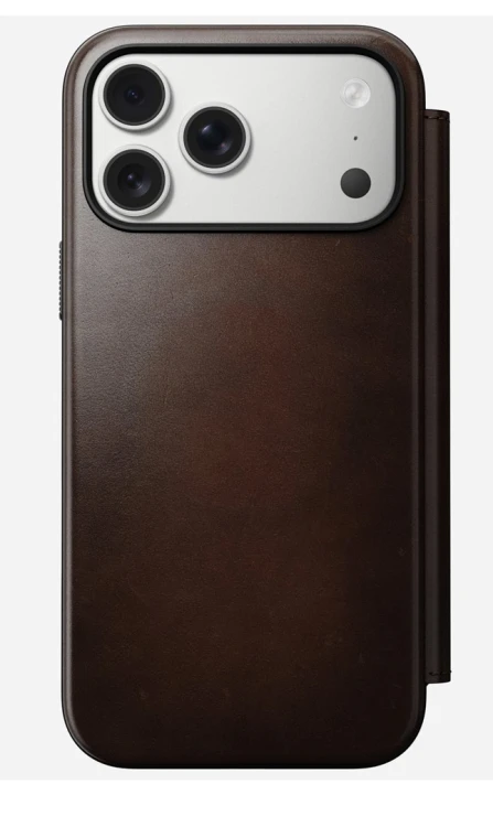 Nomad Modern Leather Folio pokrowiec na telefon komórkowy 16 cm (6.3") Brązowy