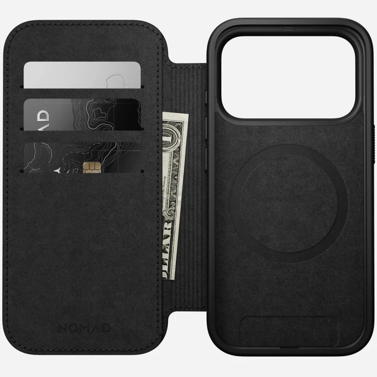 Nomad Modern Leather Folio pokrowiec na telefon komórkowy 16 cm (6.3") Opalony/Jasnobrązowy