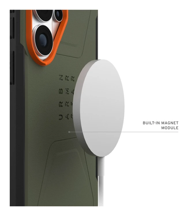 Urban Armor Gear Civilian pokrowiec na telefon komórkowy 17,5 cm (6.9") Pomarańczowy, Oliwkowy