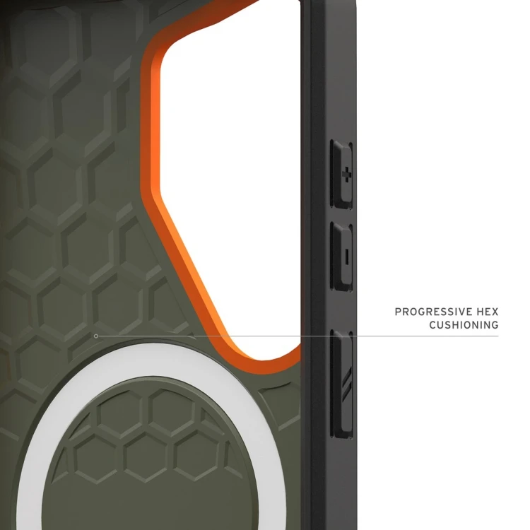 Urban Armor Gear Civilian pokrowiec na telefon komórkowy 17,5 cm (6.9") Pomarańczowy, Oliwkowy
